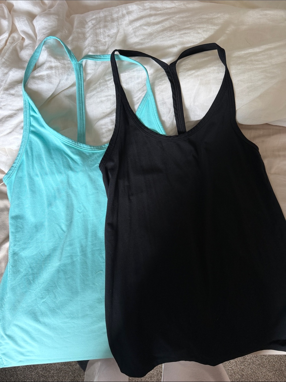 Nike Dri-Fit Women’s Racerback Tank Top - Black & Light Blue